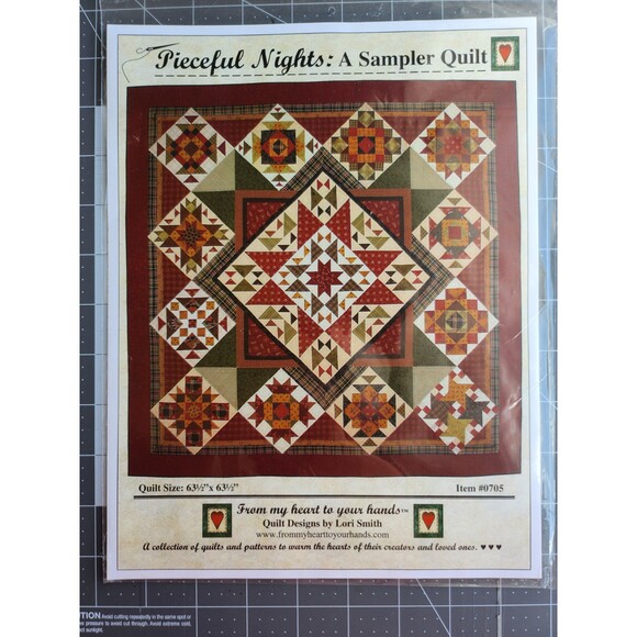 Pieceful Nights: A Sampler Quilt by Lori Smith B17 - Picture 1 of 3